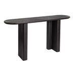 Storied Home Asymmetrical Console Table Black