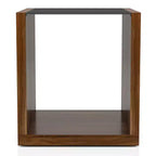 Table d'appoint Glena en verre trempé Noyer foncé - miBasics