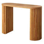 Lifestorey Terra Fluted Console Table Light Walnut