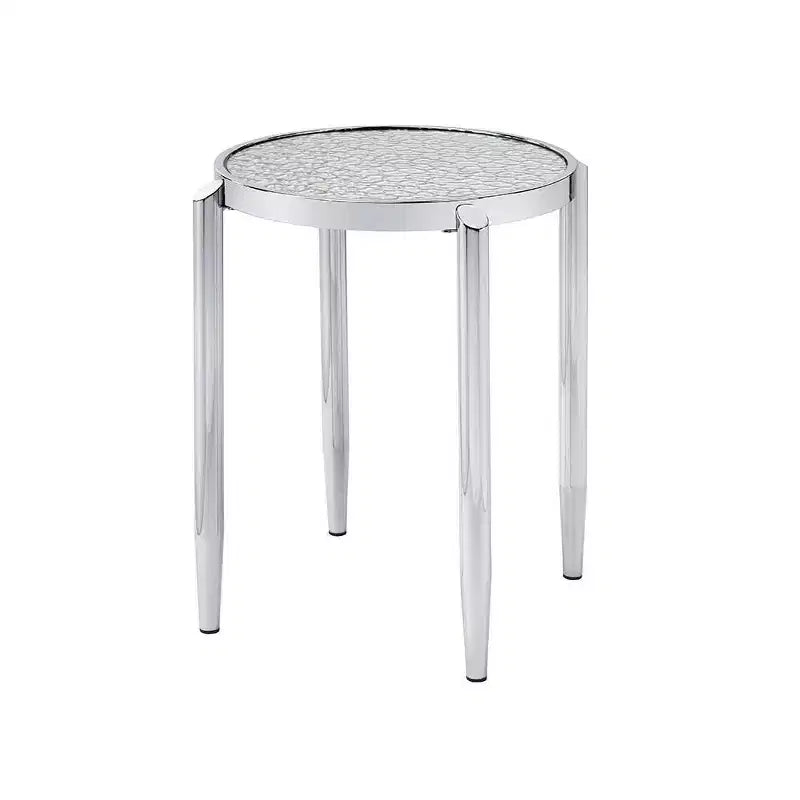 Acme Furniture Abbe Accent Glass Table Chrome Finish