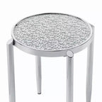 Acme Furniture Table d'appoint Abbe en verre finition chromée