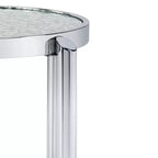 Acme Furniture Table d'appoint Abbe en verre finition chromée