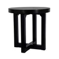 East at Main Round Crisscross Base Accent Table Black: Mango Wood, 17.9" High, 35.9" Wide