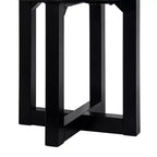 Table d'appoint East at Main Round Crisscross Base Accent noire : Bois de manguier, 17,9 po de haut, 35,9 po de large
