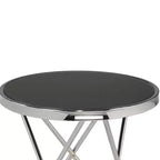 Table d'appoint Amanda de Brassex, argentée