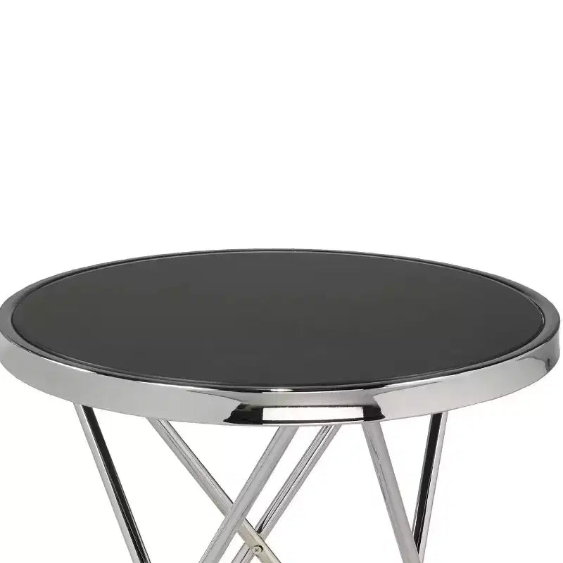 Table d'appoint Amanda de Brassex, argentée