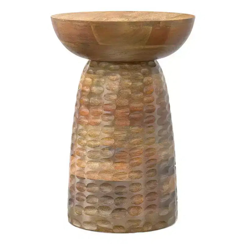 Table d'appoint en bois Willis naturel - WyndenHall : style Mid-Century, bois de manguier, résistant aux rayures