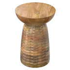 Table d'appoint en bois Willis naturel - WyndenHall : style Mid-Century, bois de manguier, résistant aux rayures