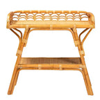 bali & pari Nayana Console 2 niveaux en rotin naturel miel clair : Fait main, Aucun assemblage requis, Style bohème