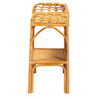 bali & pari Nayana Console 2 niveaux en rotin naturel miel clair : Fait main, Aucun assemblage requis, Style bohème