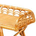 bali & pari Nayana Console 2 niveaux en rotin naturel miel clair : Fait main, Aucun assemblage requis, Style bohème