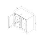 Armoire de rangement 2 portes Farnel Blanc pur – South Shore : Style campagnard, Tablettes ajustables