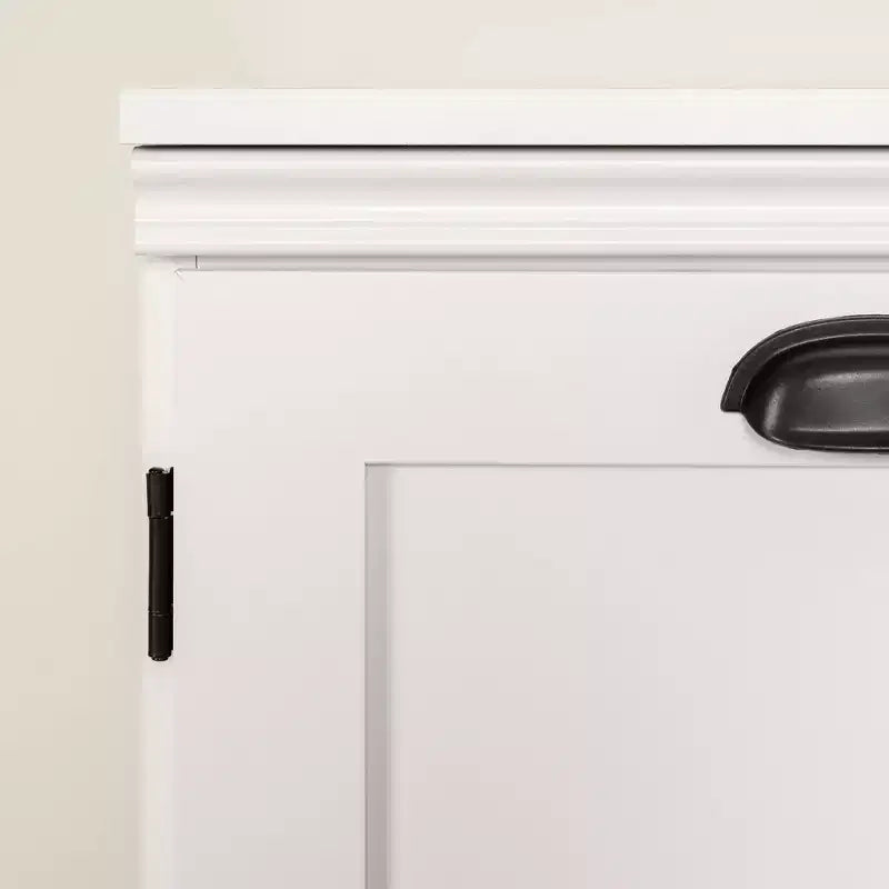 Armoire de rangement 2 portes Farnel Blanc pur – South Shore : Style campagnard, Tablettes ajustables