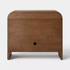 Meuble de rangement à deux portes Lupine Reeded avec étagère réglable et gestion des câbles, marron foncé - Threshold™