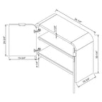 Meuble de rangement à deux portes Lupine Reeded avec étagère réglable et gestion des câbles, marron foncé - Threshold™