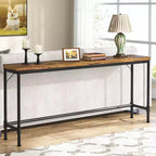LITTLE TREE Table console étroite longue de 180 cm, marron