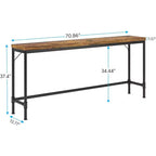 LITTLE TREE Table console étroite longue de 180 cm, marron