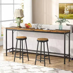 LITTLE TREE Table console étroite longue de 180 cm, marron