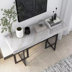 Rohde Contemporary Table Console 1 Tiroir Gris/Métal Gomme - miBasics