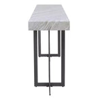 Rohde Contemporary Table Console 1 Tiroir Gris/Métal Gomme - miBasics