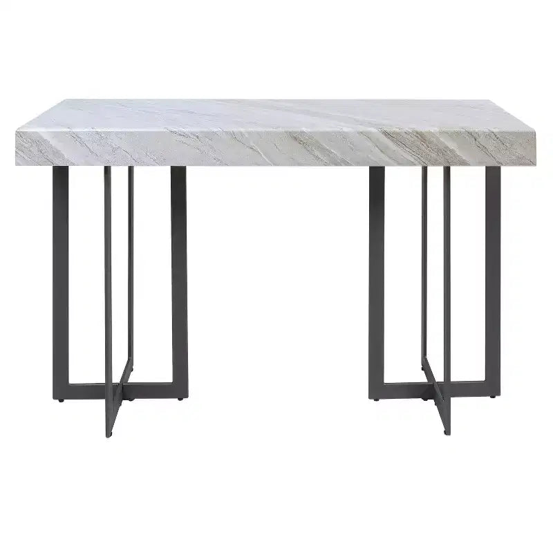 Rohde Contemporary Table Console 1 Tiroir Gris/Métal Gomme - miBasics