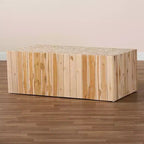 Table Basse en Bois de Teck Bali & Pari Grayson avec Rondins de Bois Recyclés Uniques Naturel