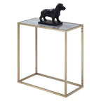 Table d'appoint Gold Coast en faux marbre : Élégance victorienne, design épuré - Breighton Home