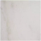 Table d'appoint géométrique en marbre Olivia & May avec piètement rectangulaire en métal doré blanc : Élégant piedestal en fer