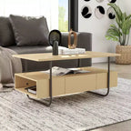 24/7 Shop At Home Table basse contemporaine Songcraft 36 po avec 1 tiroir et étagères, érable clair : Salon, Rectangulaire, MDF