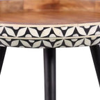 East at Main Plateau rond en bois de manguier de 45,7 cm, table d'appoint marron : Cadre en métal robuste, table d'appoint de 50,8 cm de haut