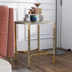 Table d'appoint ronde moderne Grand Canal Champagne - miBasics