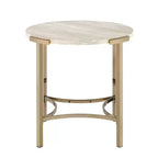 Table d'appoint ronde moderne Grand Canal Champagne - miBasics
