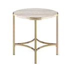 Table d'appoint ronde moderne Grand Canal Champagne - miBasics