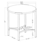 Table d'appoint ronde moderne Grand Canal Champagne - miBasics
