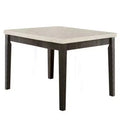 54" Nolan Accent Table White Marble/Salvage Dark Oak - Acme Furniture