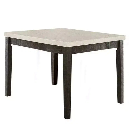 54" Nolan Accent Table White Marble/Salvage Dark Oak - Acme Furniture