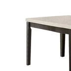 Table d'appoint Nolan 54 po en marbre blanc/chêne foncé de récupération - Acme Furniture