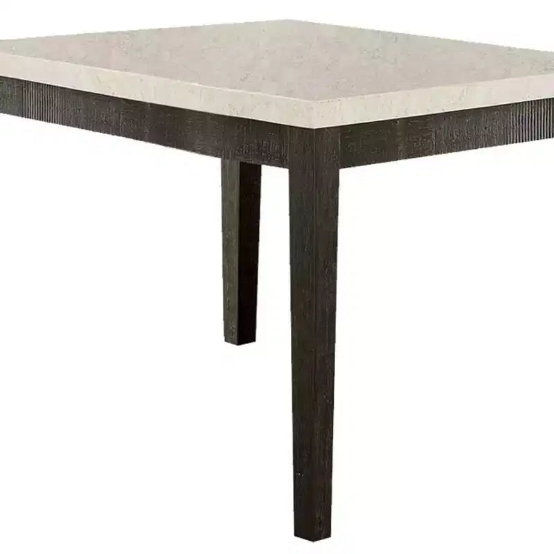 Table d'appoint Nolan 54 po en marbre blanc/chêne foncé de récupération - Acme Furniture