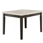 Table d'appoint Nolan 54 po en marbre blanc/chêne foncé de récupération - Acme Furniture