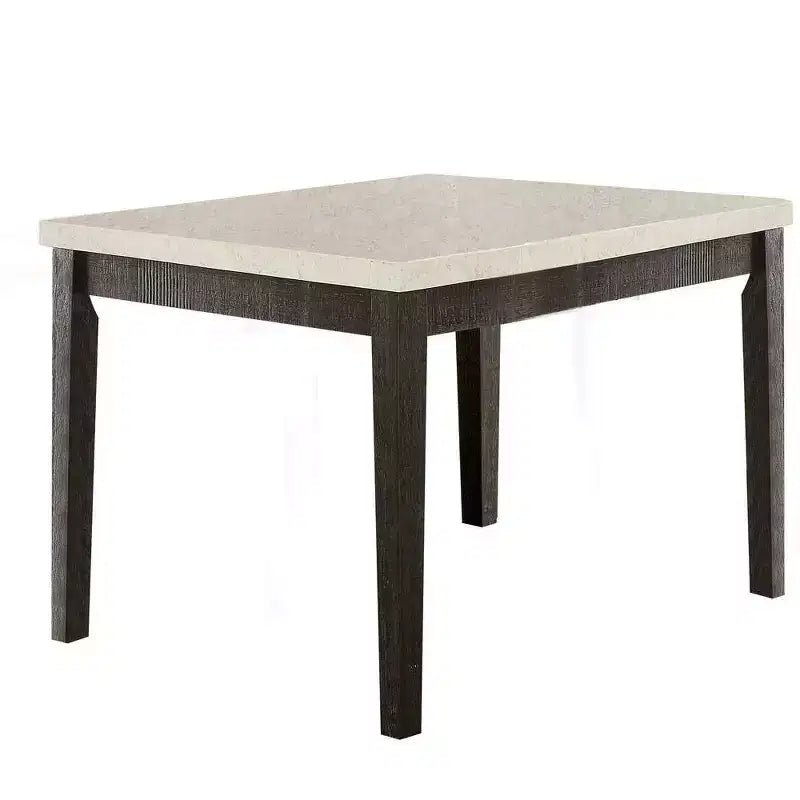 Table d'appoint Nolan 54 po en marbre blanc/chêne foncé de récupération - Acme Furniture