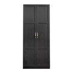 Armoire de rangement Sauder avec 4 tiroirs réglables aspect grain de bois noir