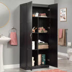 Armoire de rangement Sauder avec 4 tiroirs réglables aspect grain de bois noir