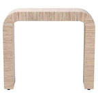 bali & pari Yareli Console en Grasscloth Tissé Naturel/Doré