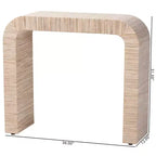 bali & pari Yareli Console en Grasscloth Tissé Naturel/Doré