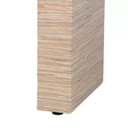 bali & pari Yareli Console en Grasscloth Tissé Naturel/Doré