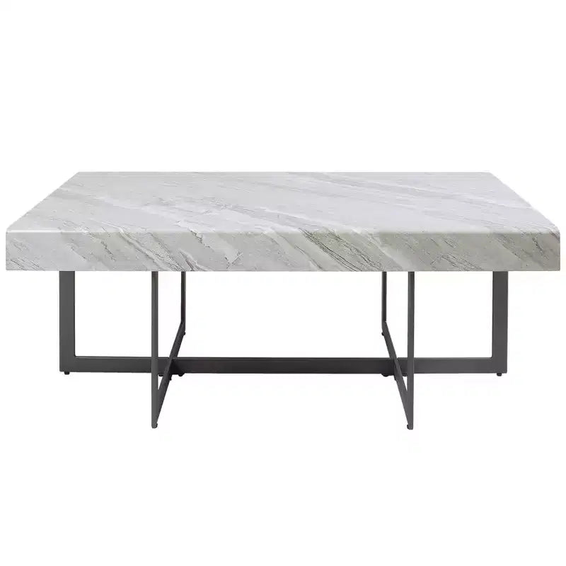 Ensemble de 2 tables basses contemporaines Rohde avec tiroirs Gris/Métal gomme - miBasics