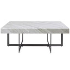 Ensemble de 2 tables basses contemporaines Rohde avec tiroirs Gris/Métal gomme - miBasics
