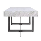 Ensemble de 2 tables basses contemporaines Rohde avec tiroirs Gris/Métal gomme - miBasics