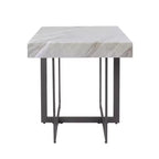 Ensemble de 2 tables basses contemporaines Rohde avec tiroirs Gris/Métal gomme - miBasics