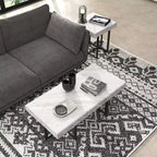 Ensemble de 2 tables basses contemporaines Rohde avec tiroirs Gris/Métal gomme - miBasics